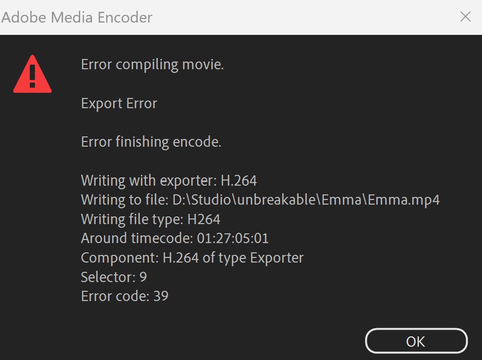 כיצד לתקן קוד שגיאה של Adobe Premiere Pro 39?